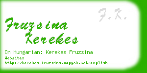 fruzsina kerekes business card